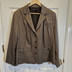 Women's Lane Bryant Plus Size 24 Brown Blazer